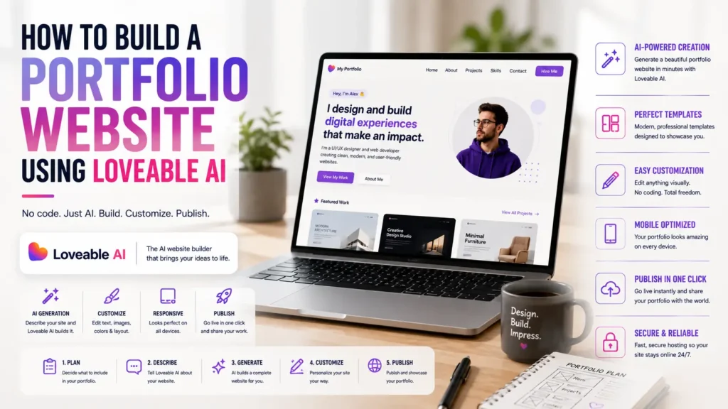 I built this portfolio website using Loveable AI with just two prompts and the free plan.