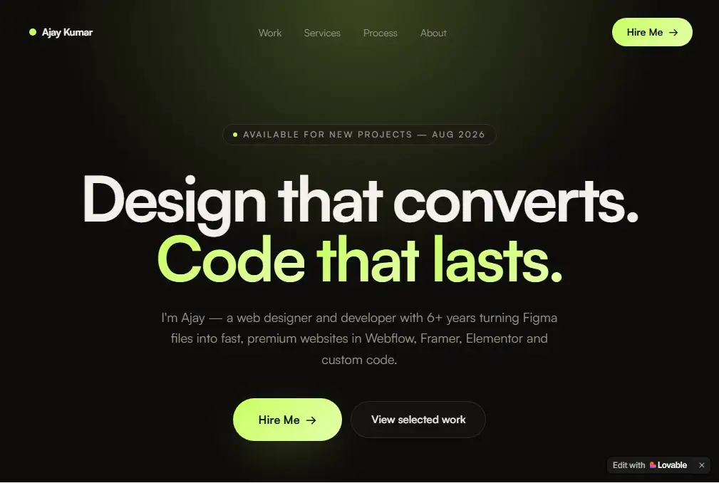 How to Create a Portfolio Website using Loveable AI